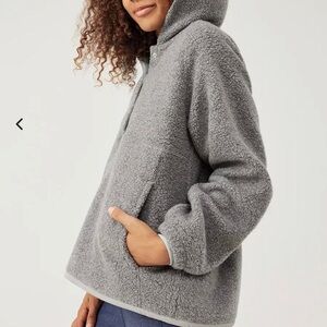 Outdoor Voices MegaFleece Snap Up Wool Hoodie Size S